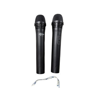 Axess Black Wireless VHF Microphones Set of 2